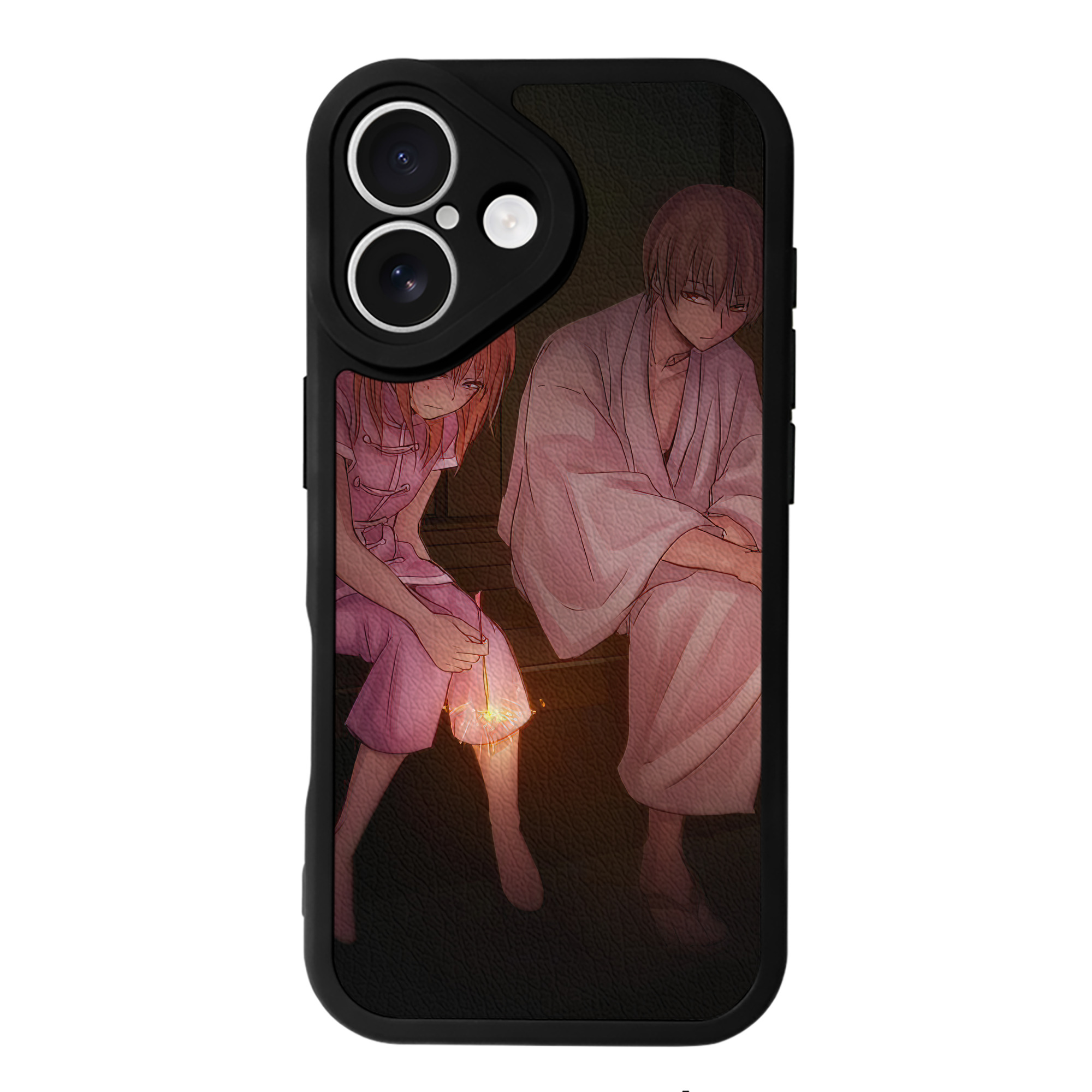 （画像用） ぎんたま 坂田銀時（さかたぎんとき） 神楽 志村新八（しむら しんぱち） GINTAMA Sakata Gintoki Kagura Shimura Shinpachi 【iPhone 16シリーズ対応】シリコンスマホケース（レザー調） 材質：シリコン